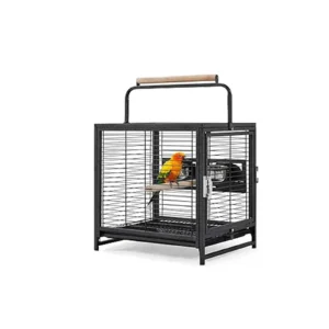 Small Bird Carrier Travel Cage, Parakeet Cage with Tray and Handle for Parrot Cockatiels Budgies Finch Lovebirds Canary Pigeons