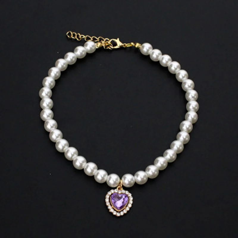 New Cute Exquisite Adjustable Cat Collar High Simulation Pearls Summer Pet Necklace Fashion Neck Decoration Supplies For Kitten - Image 8