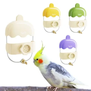 Plastic Automatic Bird Feeder Hanging 360ml Automatic Bird Waterer with Clip Large Capacity Parrot Water Bottle Small Animal
