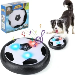 UFO Ball Dog Pet Interactive Toy Suspended Football with Music LED Light Indoor Game Pet Toy Ball Children's Birthday Gift