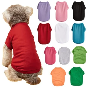 Breathable Dog T-shirt Solid Comfortable Thin Vest For Dogs Cute Summer Pet Clothes Dog Vest Tops Pet Supplies