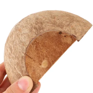 Coconut Shell Hideout For Reptiles Natural Pet Cave Shelter Habitat Decor Leopard Gecko Humid Hide Snake Tarantula Hermit Crab