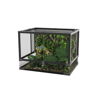 34 Gallon Reptile Tall Glass Terrarium , Anti-Escape Design with Top Screen Ventilation, Water-Tight Base for Easy Maintenance