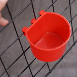 20Pcs Chickens Rabbit Feeders Plastic Birds Feeders Bowl Chicken Feeder For Cage,Hanging Chicken Water Feeder Cup