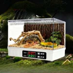 Thermal Reptile Terrarium Smart Temperature Control Breathable Reptile Breeding Cage Gecko Snake Breeding Box Reptile Pet House
