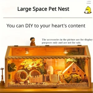 Small Pet Feeding Box Chick Insulation Box Hamster Box Climbing Pet Villa - for Pet Mice Rutin Chickens Reptiles Hedgehogs