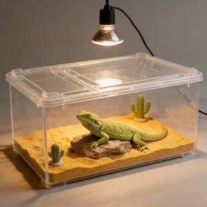 Reptile Breeding Box Terrarium Turtle Tank Silkworm Spider Horned Frog Gecko Lizard Snail Cage Portable Habitat Enclosure