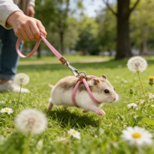 Round Rope Hamster Harness Leash Anti-Bite Small Pet Outdoor Walking Lead Adjustable Anti-Lost Training Strap Pet Supply
