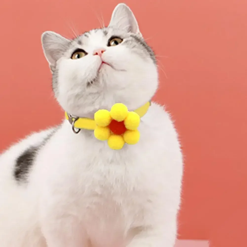 Cute Cat Collar Small Puppy Cat Collars Bow Gatos Kitten Cat Collar Bowknot Necklace with Bell for Dogs Chihuahua Pet Supplies - Image 5