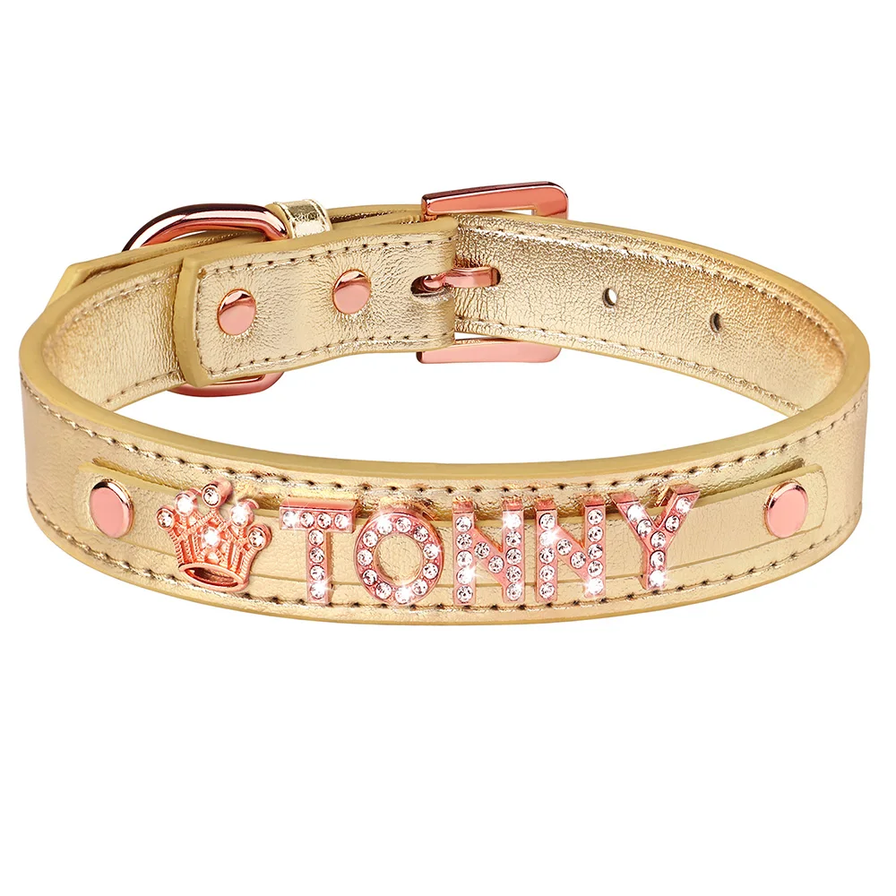 Personalized Dog Collar DIY Puppy Cat Name Collars Pet Necklace With Bling Letters Charms Free Custom For Small Medium Dogs Pug - Image 7