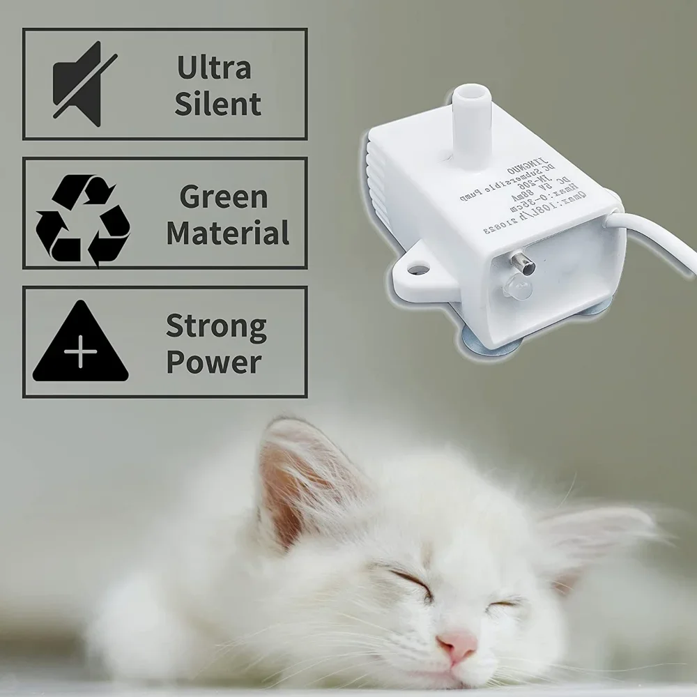 Water Pump LED Light 5V USB Pet Cat Water Fountain Motor Accessories Replacement for Cat Drinking Bowl Dog Water Dispenser - Image 4
