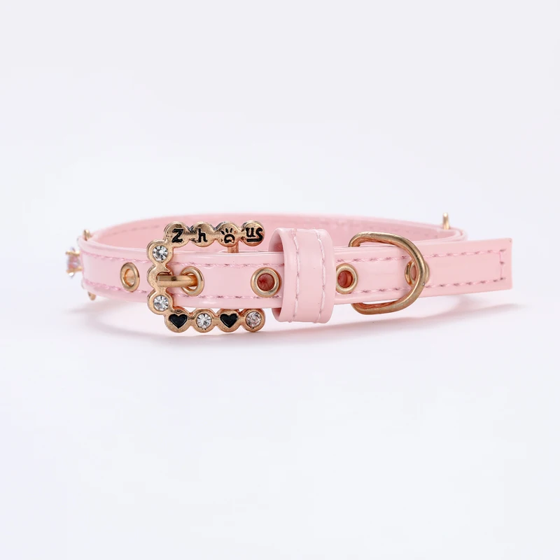 Fashion Cat Collar with Rhinestones Pet Pearl Necklace for Cats Puppy Rabbit Kitten Accessories Adjustable Collars Pets Supplies - Image 2