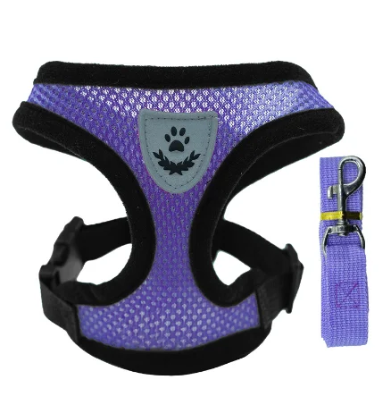 Cat Harness Vest Walking Lead Leash Adjustable Mesh Polyester for Small Medium Dogs Puppy Pets - Image 10