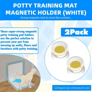 2 dog urine pad magnetic fixators, pet urine pad fixing buckles, portable fixators for dog toilets