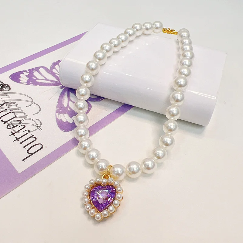 New Cute Exquisite Adjustable Cat Collar High Simulation Pearls Summer Pet Necklace Fashion Neck Decoration Supplies For Kitten - Image 7