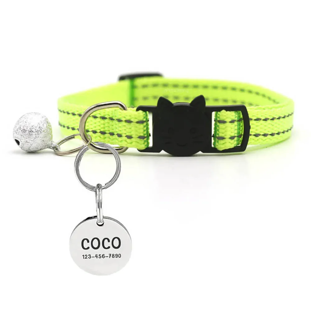Personalized ID Tag Cat Collar Bell Engraving Safety Breakaway Small Dog Nylon Adjustable for Puppy Kitten Necklace Dropshipping - Image 7