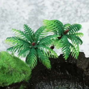 Resin Simulated Flocking Tree Lizard Feeding Plate Aquarium Pet Bowl Reptile Turtle Food Dish Habitat Feeding Tool