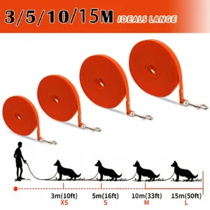 Waterproof PVC Dog Leash 3m 5m 10m 15m Long Strap Nylon Strong Dog Training Leash Walking Anti Fouling Dog Rope 10 Meters Lead