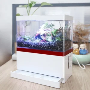mini fish tank Self circulating fish tank with charging filter desktop living room household water free ecological aquarium
