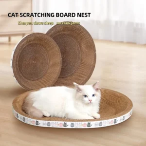 Cat Scratching Board Claw Sharpener Cat Nest No Shavings Corrugated Paper No Debris Cat Paw Basin Wear Resistant Bowl Shaped Toy