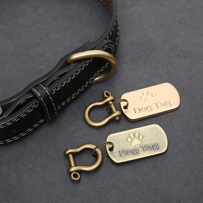Customizable Engraved Pets ID Tag for Dog Cat Bronze Nameplate Tags Personalized Anti-lost Address Number Dogs Collar ID Pendant - Image 4