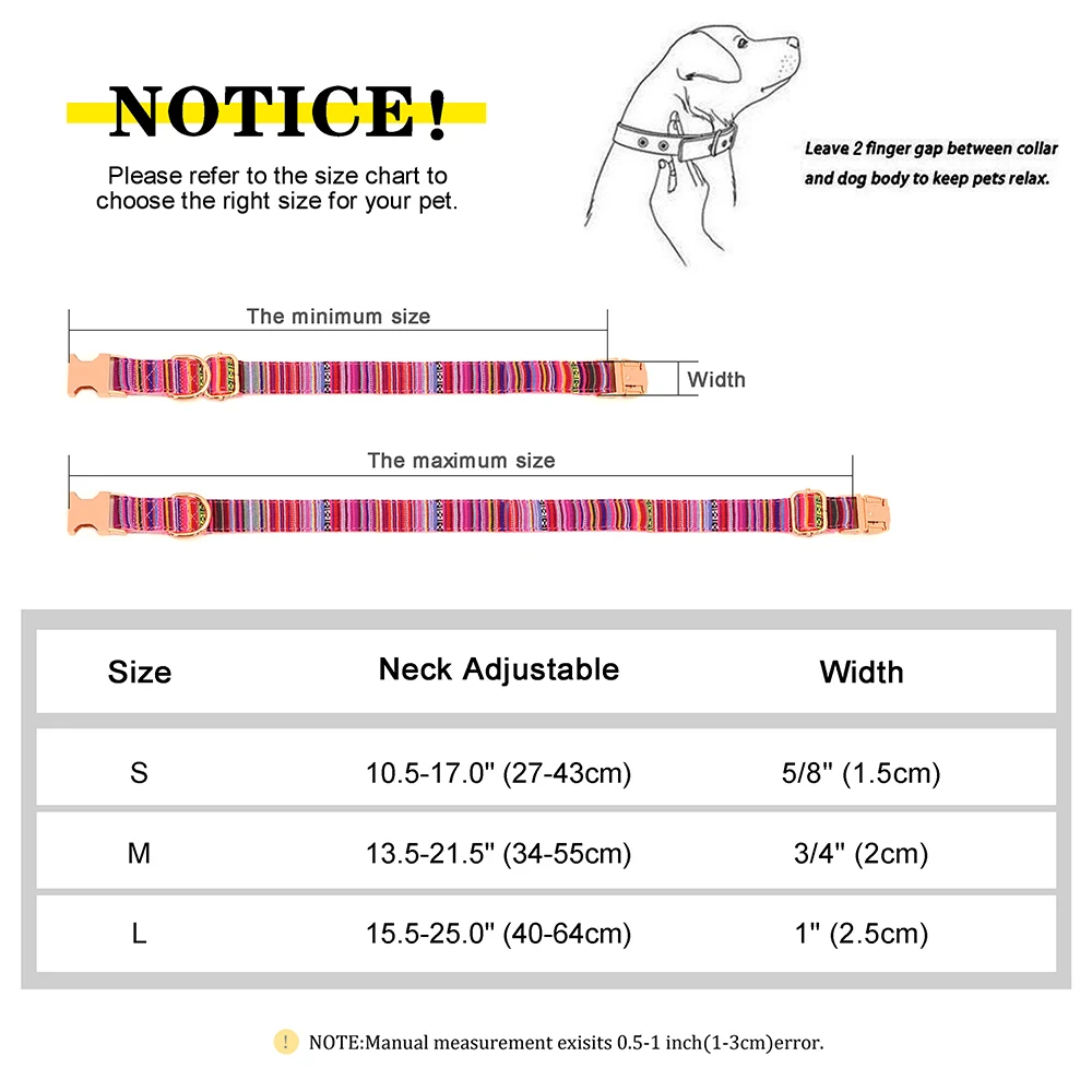 Custom Dog Collar Nylon Dog Collars Free Engraved Pet Puppy Dog Name ID Buckle Necklace Adjustable for Small Medium Large Dogs - Image 6