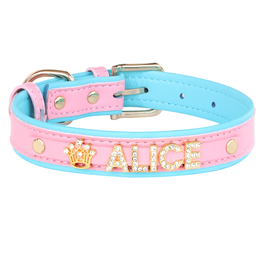 Bling Rhinestone Cat Collar Free Custom Puppy Cats Collars Personalized Kitten Name Charms Pet Crystal Necklace Cat Accessories - Image 10