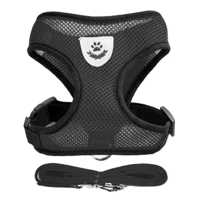 Cat Harness Vest Walking Lead Leash Adjustable Mesh Polyester for Small Medium Dogs Puppy Pets - Image 3