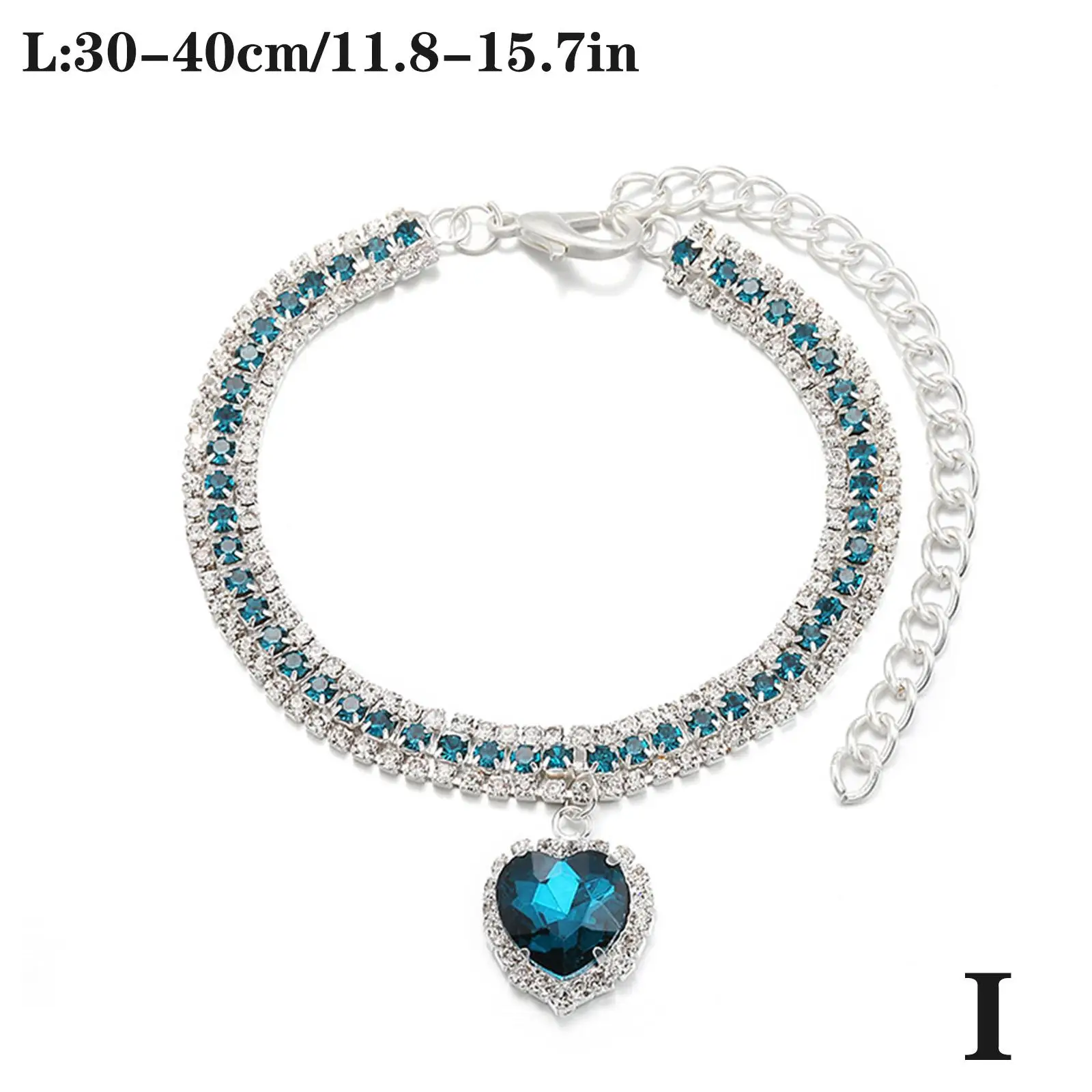 Luxury Diamond Pet Collar Cat Crystal Necklace Cute Love Pendant Dog Cat Puppies Bling Adjustable Rhinestone Pet Accessories - Image 9