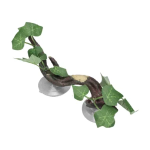 Reptile Corner Branch with Suction Cup Resin Plastic Simulation Natural Relieve Boredom Climbing Terrarium Plant Decoration