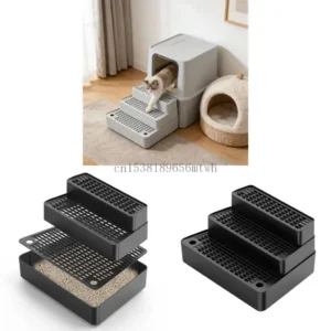 ABS Plastic Puss Waste Box Step Easy Assembly Exemplary For Busy Pet Owners B03D