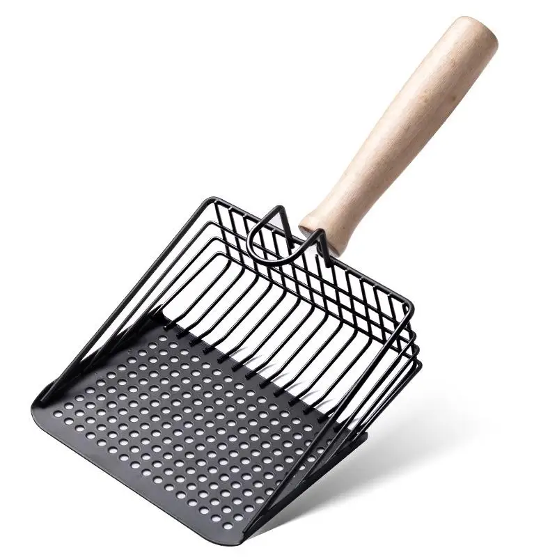 【ZYAA-1】Large Stainl Steel Metal Sand Ovel Poop Scooper Fine Hole Tofu Sand Litter Ovel Dirt Scoop Pet Supplies - Image 8