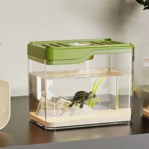 Creative Transparent Mini Fish Tank Drop Resistant Shatterproof Desktop Fish Tank Stackable Plastic Office Ecological Tank Home