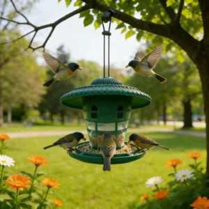 Outdoor Automatic Large Capacity Leak-Proof Hummingbird Feeder Hanging Telescopic Bird Feeding Artifact Attracting Bird Supplies