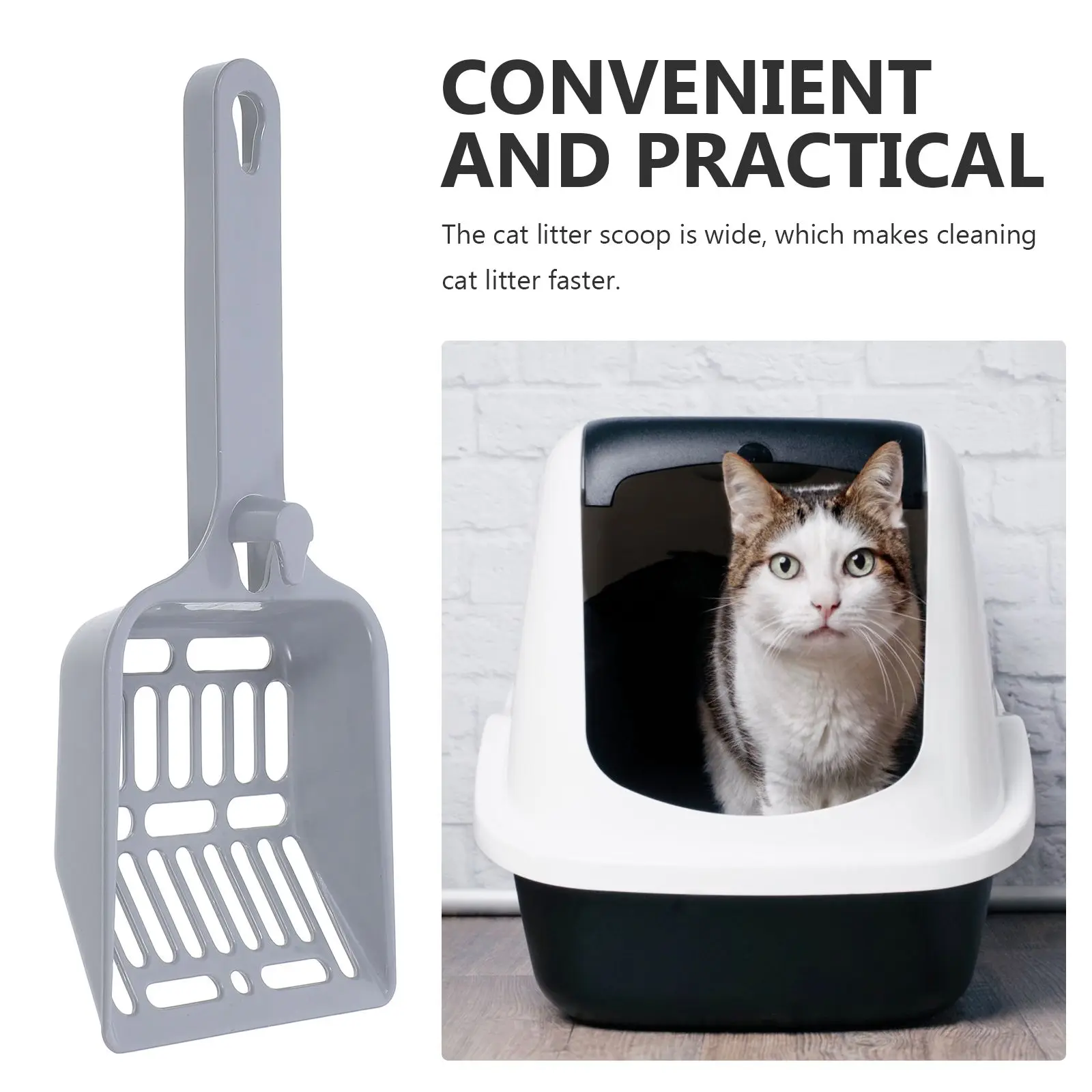 Large Design Cat Litter Shovel Wide Scoop Durable Pet Products Litter Cleaner Poop Scooper Sand Shovel Cat Scooper Cat Poop - Image 6