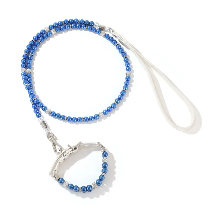 Dog Pearls Buckle Collar Leash Set Pearl Dog Collar Leash for Birthday Wedding Christmas Small Dog Pearl Chain Collar Jewelry - Image 7