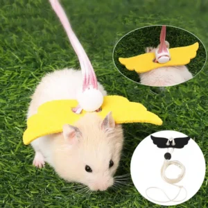 1pcs Hamster Harness Leash Small Pets Training Accessory Outdoor Portable Hamster Harness Safety Adjustment Hamster Supplies