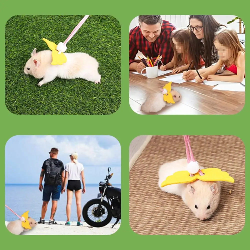 1pcs Hamster Harness Leash Small Pets Training Accessory Outdoor Portable Hamster Harness Safety Adjustment Hamster Supplies - Image 5