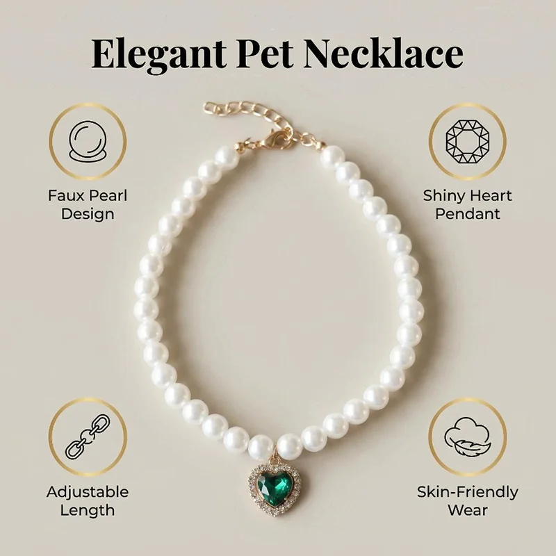 New Cute Exquisite Adjustable Cat Collar High Simulation Pearls Summer Pet Necklace Fashion Neck Decoration Supplies For Kitten - Image 18