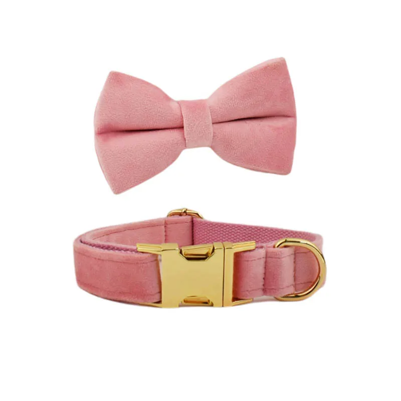 Velvet Collar Free Engrave Dog Collar Leash For Medium Big Pet Necklace Dog Accessories Dog Collars - Image 11
