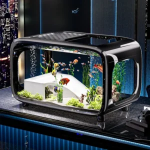 Transparent Luxury Fish Tank Durable Living Room Decoration Small Goldfish Aquarium Drop-resistant Fish Tank Supplies