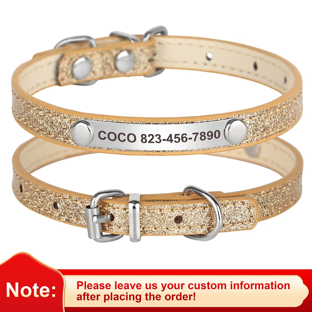 Anti-lost Cat ID Collar Personalized Puppy Cat Collars Necklace Free Engraved ID Name Tag For Kitten Cats Small Dogs Bling - Image 5