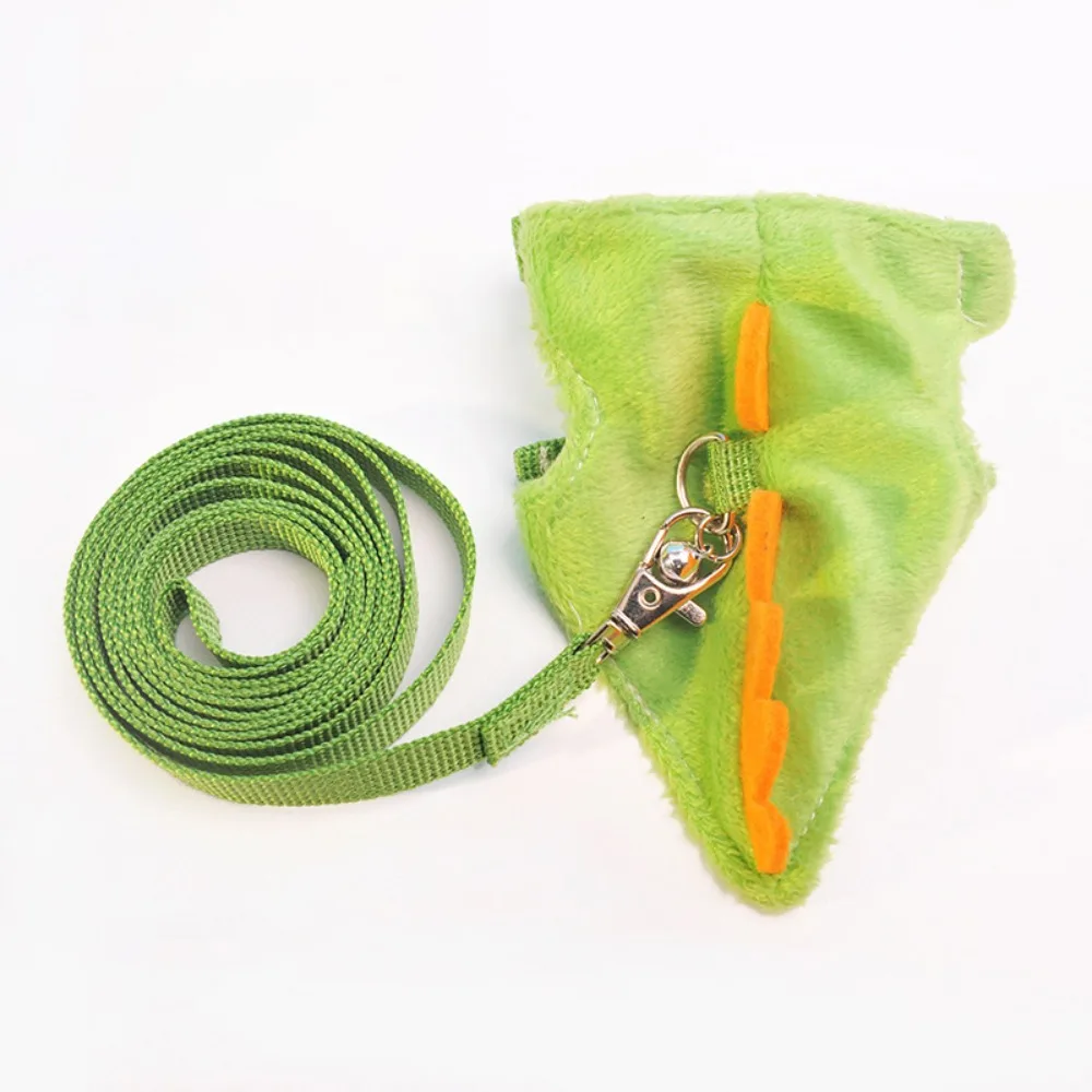 Cute Cartoon Ferret Vest Harness Adjustable Dragon Design Hamster Chest Strap with Bell Flannel Ferret Traction Rope Training - Image 8