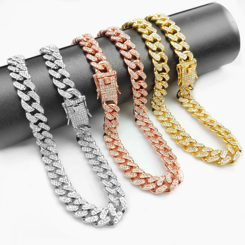 Luxury Cuban Link Cat Necklace Jewelry Rhinestone Collar Cat Gold Chain Kitten Wedding Prom Costume Accessories for Cats Puppy - Image 4