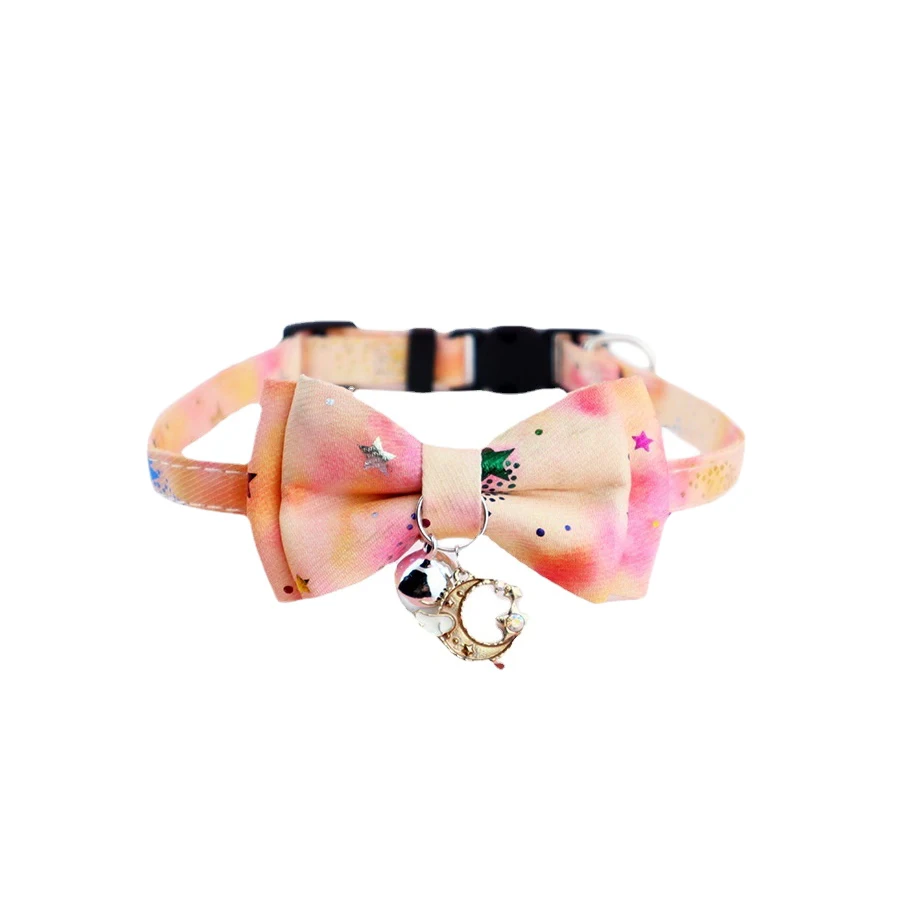 Star Cat Collar with Bell Breakaway Bowknot Small Pet Dog Collars Necklace Quick Release Collier Chain for Puppy Goats - Image 7