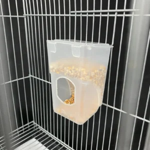 Automatic Bird Feeder Weatherproof Anti-Splash Food Dispenser Pet Bird Cage Feeder For Parakeet Cockatiel Canary Conure Cockatoo
