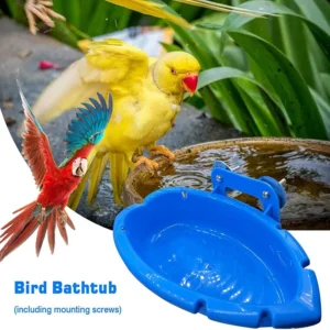 Bird Baths Tub Bowl Basin Parrot Cage Hanging Bathing Box Bird Birdbath Tub Parrot Bath Supplies Bath Room Feeder