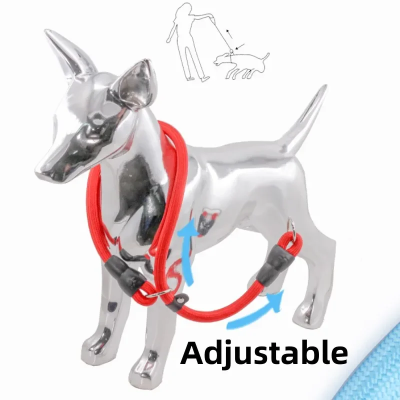 Dog Collar P Chain for Dog Walking Adjustable Dogs Collar P Rope Pet Collars Nylon Dogs Harness Puppy Training Rope Pet Supplies - Image 2