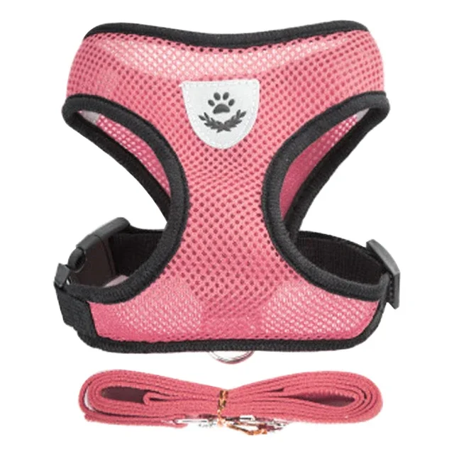 Cat Harness Vest Walking Lead Leash Adjustable Mesh Polyester for Small Medium Dogs Puppy Pets - Image 4