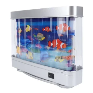 ​Relaxing​ LED Fake Fish Tank Artificial Exotic Fish Marine Life Animation Mini Aquarium Virtual Ocean Motion Office